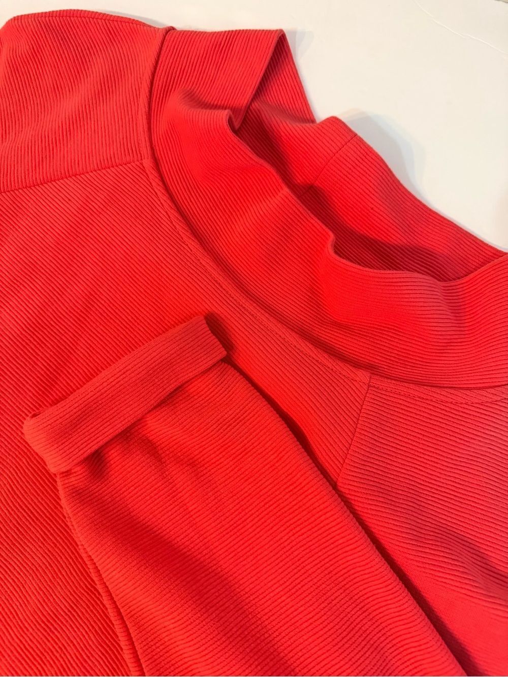 Boden Kiera Ottoman Dress Size 10R 10 Regular Ribbed Coral Melon Knee Length